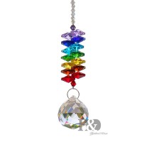 Glass Crystal Ball Prism Rainbow Maker Chakra Hanging Suncatcher Window Decor   372255923565